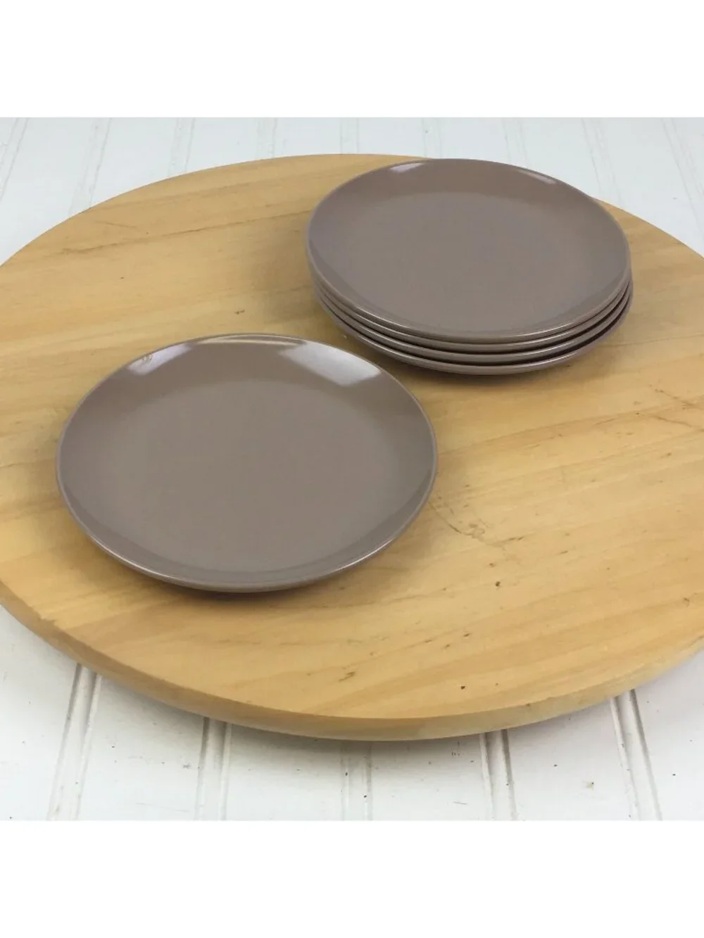 Vintage Brown Melamine Bread Snack Plates 5 7/8